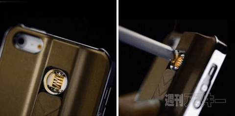 電子ライター付き iPhoneケース FIRE CASE