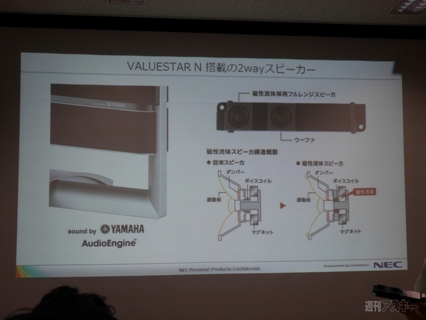 NECのPC搭載ヤマハのスピーカー＆オーディオ技術