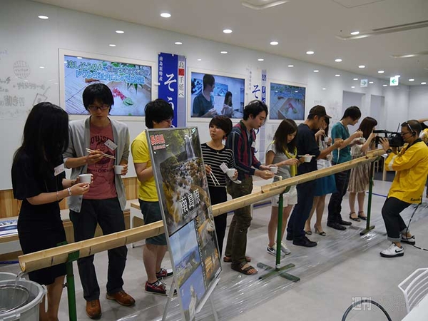 流しそうめん社内コンパ