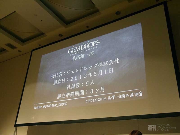 CEDEC 2014“起業一年目の通信簿　～ふりかえり と これから～