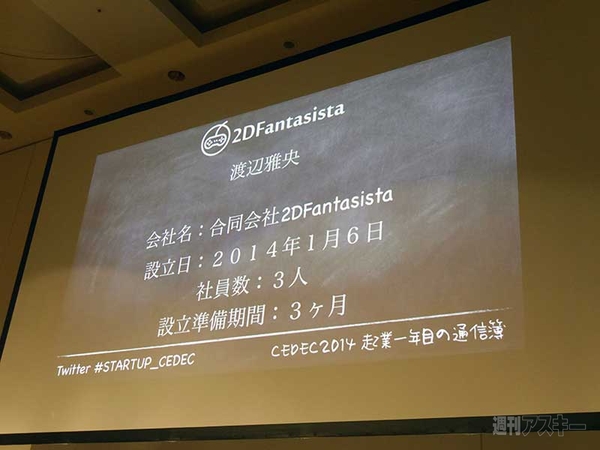 CEDEC 2014“起業一年目の通信簿　～ふりかえり と これから～