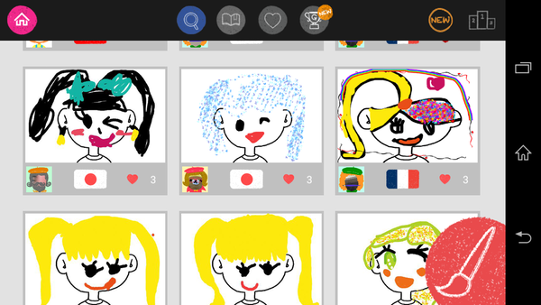 世界中のともだちとラクガキを見せあいっこできるAndroidアプリがイカス！