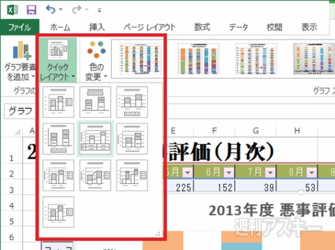 Excel 2013 円グラフを縦棒/横棒で表現する＂積み上げグラフ＂で数値比較やグループ特徴把握