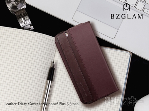 BZGLAM Leather Diary Cover for iPhone 6 Plus