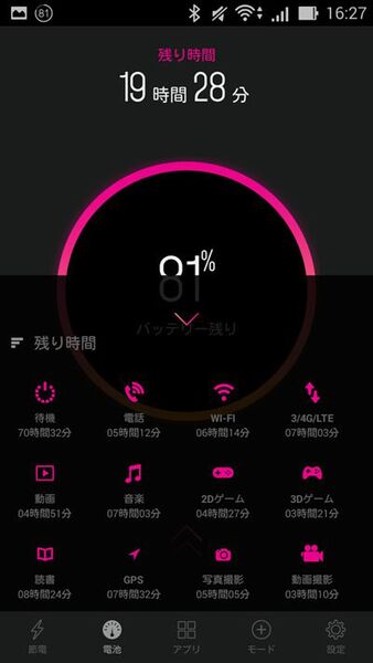 現在のバッテリー残量であとどれくらい使えるかわかるAndroidアプリがイカス！