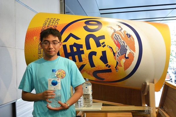 巨大流しそうめんでギネスチャレンジ