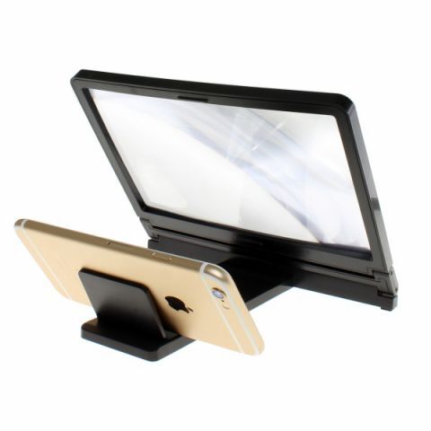 拡大鏡付き スマホスタンド