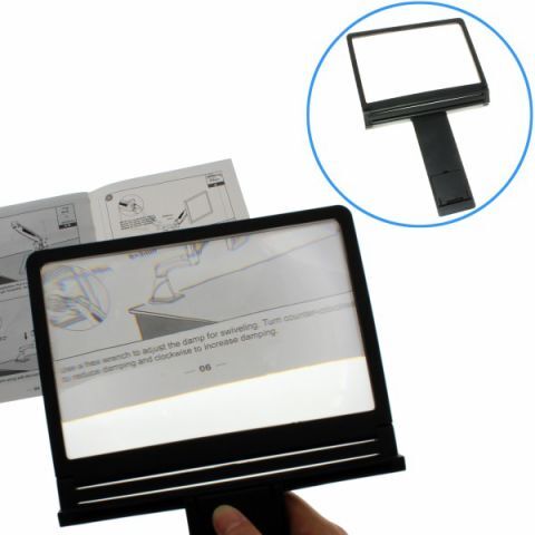 拡大鏡付き スマホスタンド