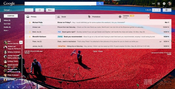 Gmailが色鮮やかにアップデート 背景を彩る数百の新テーマが選択可能に 週刊アスキー