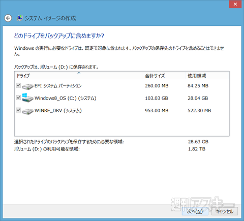 Windows10イメージバックアップ