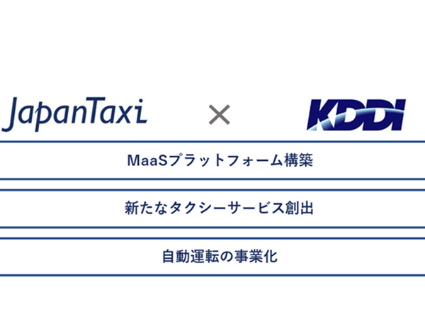 KDDI、JapanTaxiとMaaS事業で資本業務提携