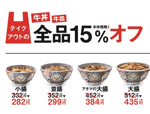 吉野家 持ち帰りの 牛丼 牛皿 15 オフに 週刊アスキー