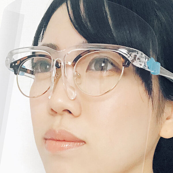 値引き choriストア開閉式 メガネ式 フェイスシールド 120セット まとめ買い メガネ併用可 くもり止め加工