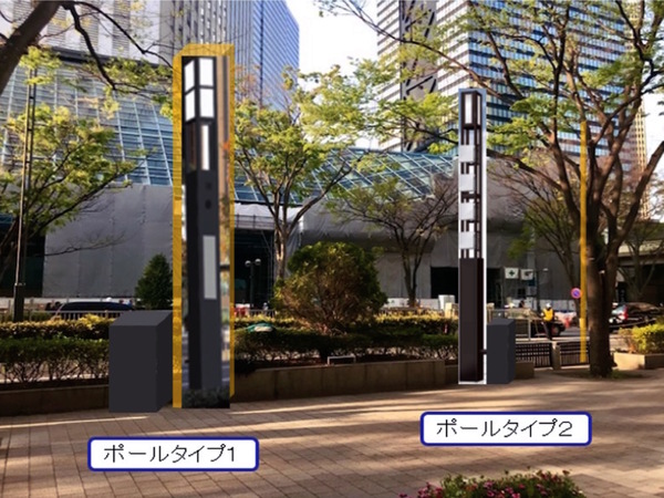 住友商事とNEC、5Gアンテナ搭載のスマートポールを西新宿エリアに設置