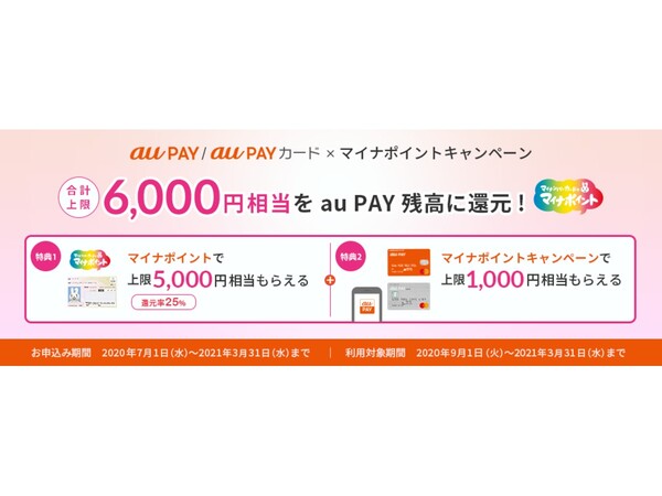 Ascii Jp Au Pay 7月1日からマイナポイントへの申し込み受付を開始