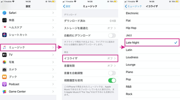 Iphoneでイコライザーを使って好みの音域に変える方法 Mobileascii