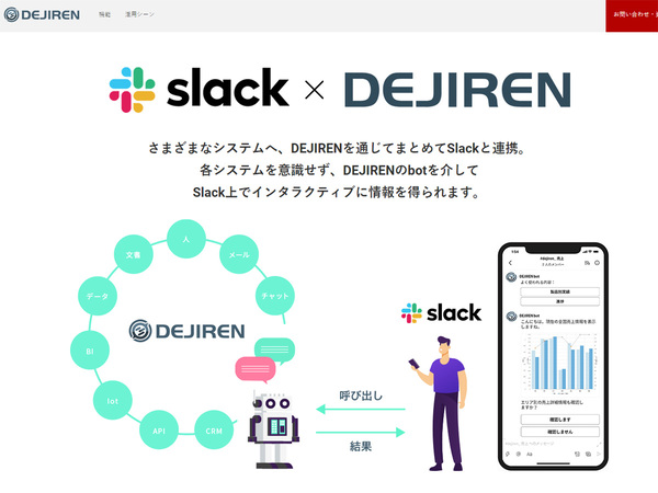 業務自動化コミュニケーションツール「DEJIREN」が「Slack」と連携