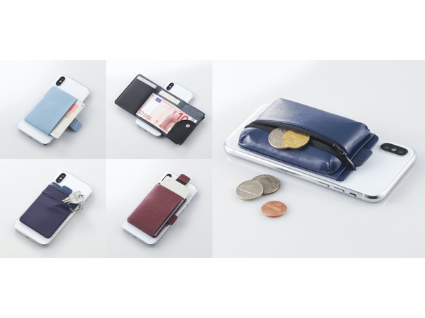 Ascii Jp スマホの背面に貼り付けられるカード収納ポケット エレコムより