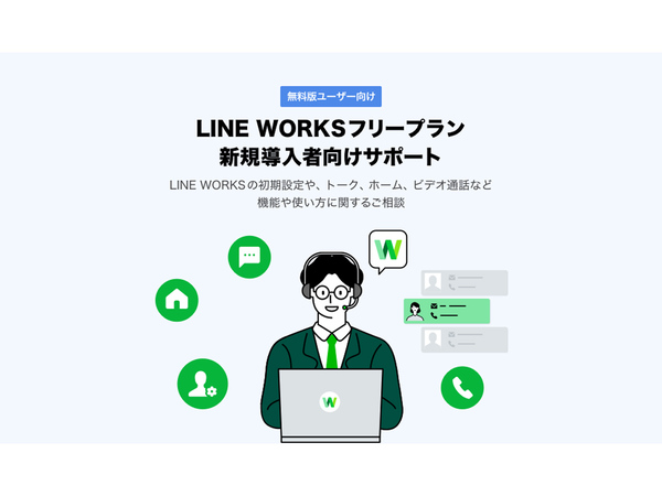 Ascii Jp Line Works無料版でも開始時の導入 活用電話サポートが受けられるように