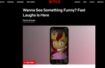 Netflix、TikTokみたいな短い動画クリップ機能「FastLaughs」