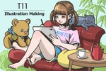 イラストレーター・てりィ's Factoryが人気タブレット＜LAVIE T11＞で週刊アスキーの特集イラストを描く！