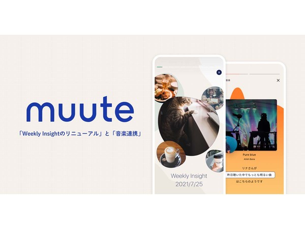 AIジャーナリングアプリ「muute（ミュート）」、「Spotify」と連携して自分の視聴音楽の分析が可能に