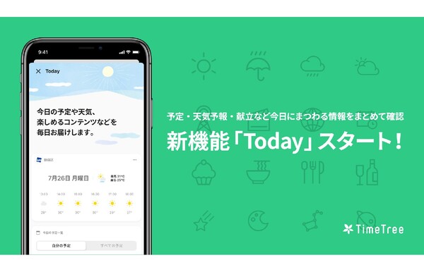 Ascii Jp Timetree その日の天気や星座占いなど 今日 にまつわる情報をアプリで確認できる新機能 Today