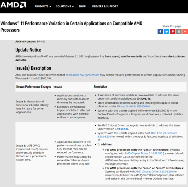 AMD Ryzen CPUのWindows 11で起こる複数の不具合が解消 - 週刊アスキー