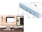 6ポートに拡張！ 24インチiMacのために設計されたクランプ式USB-Cハブ