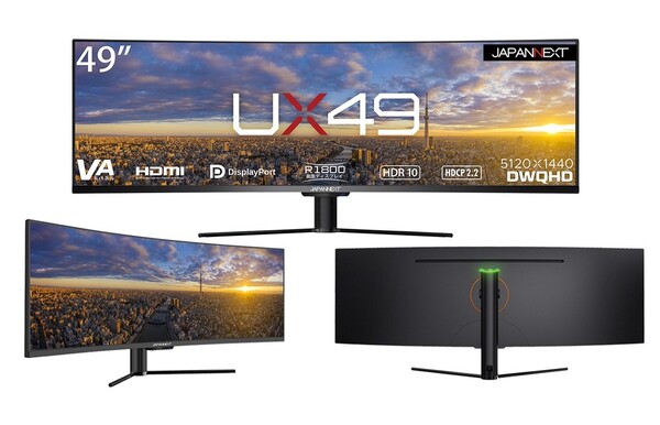 ASCII.jp：JAPANNEXT、49型でDual WQHD解像度の液晶ディスプレー「UX49