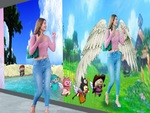 『ドラクエX』最新追加パッケージ発売記念で、渋谷に“天使”になれる体験型屋外ビジョンが設置！