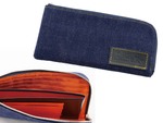 こだわりの日本製、薄型のデニム長財布「AineRy 琉球藍長財布」