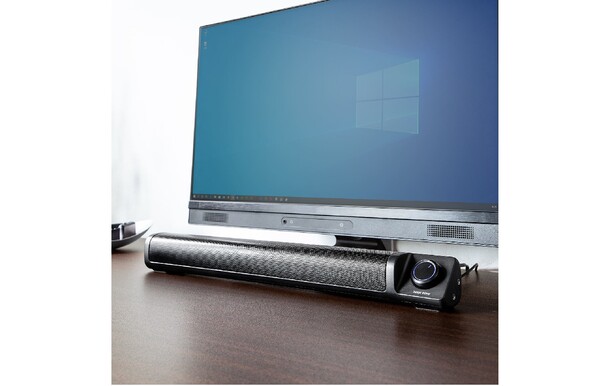 サンワダイレクト、高さ約5cmでPC用ディスプレーの下に設置できる