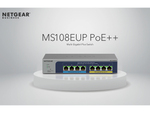 ネットギア、トータル230W給電＋ポート単位の給電設定など高度なPoE機能を備える法人向けスイッチングハブ「MS108EUP」発売