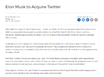 イーロン・マスク氏によるTwitter買収が正式発表　買収額は約5兆6000億円