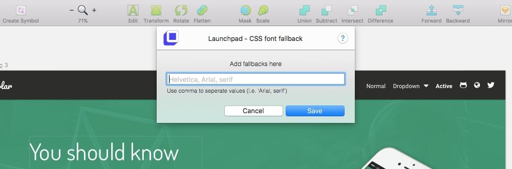 Defining font fallbacks in Launchpad