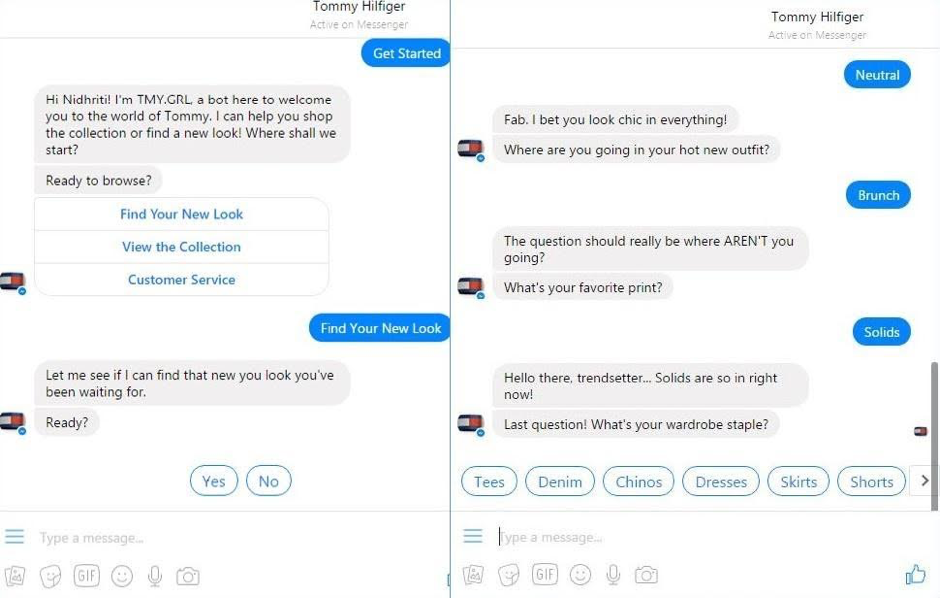 Chatbots providing user-specific responses