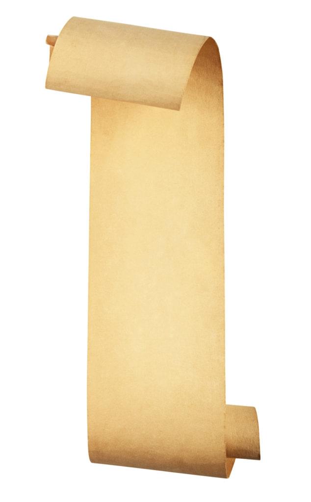 Illustration of a scroll, indicating a long log