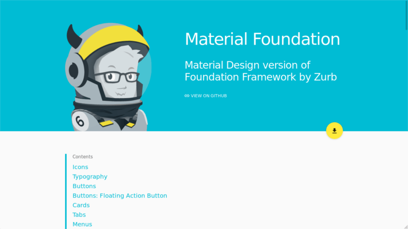 Material Foundation Material Design CSS Framework