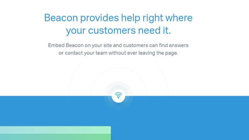 Beacon tool icon on Help Scout website