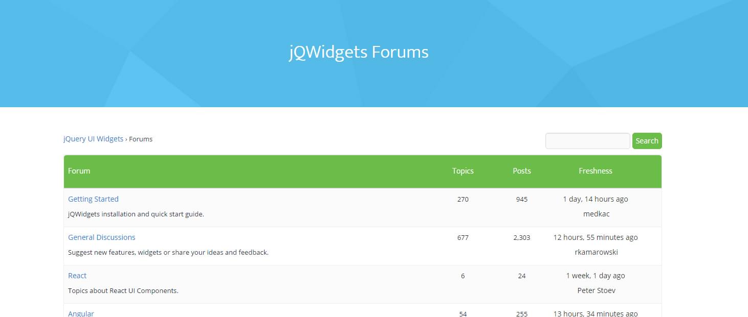 jQWidgets forums image