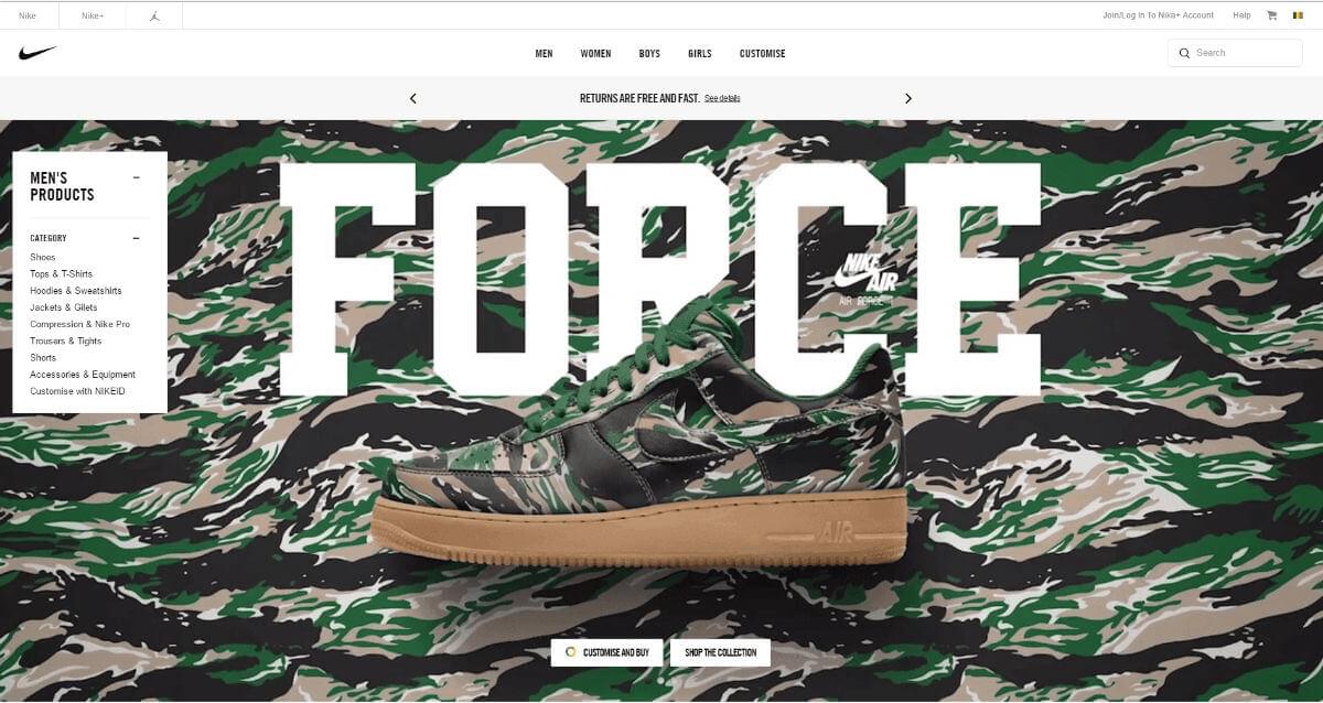 Force: Nike typography
