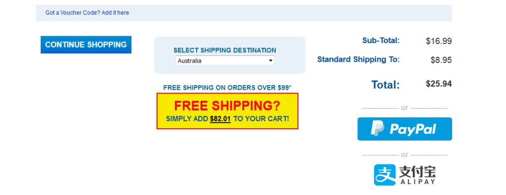Improve checkout abandonment rates with free shipping