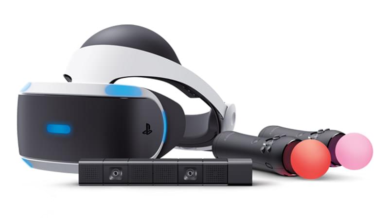 The PlayStation VR headset with Move Controllers and the PlayStation Camera