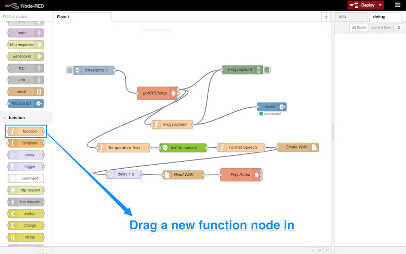 Dragging in a new function node