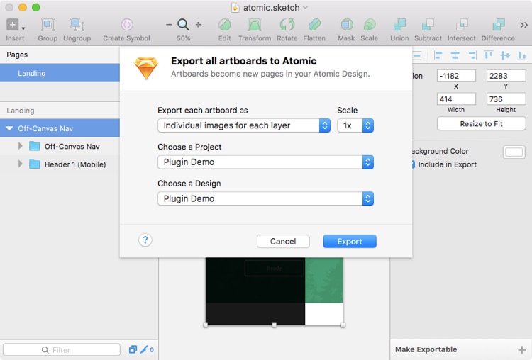 Importing Screens from Sketch
