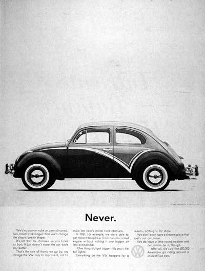 Volkswagen Ad: Never.