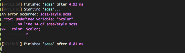 Undefined Sass Variable Error Handling