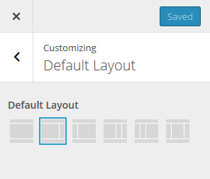 Beans Customizer layout options