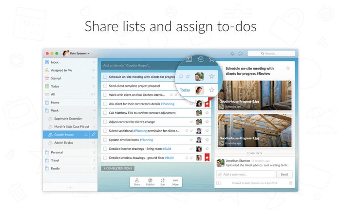 Wunderlist for remote task management